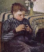 Camille Pissarro Woman Sewing Germany oil painting artist